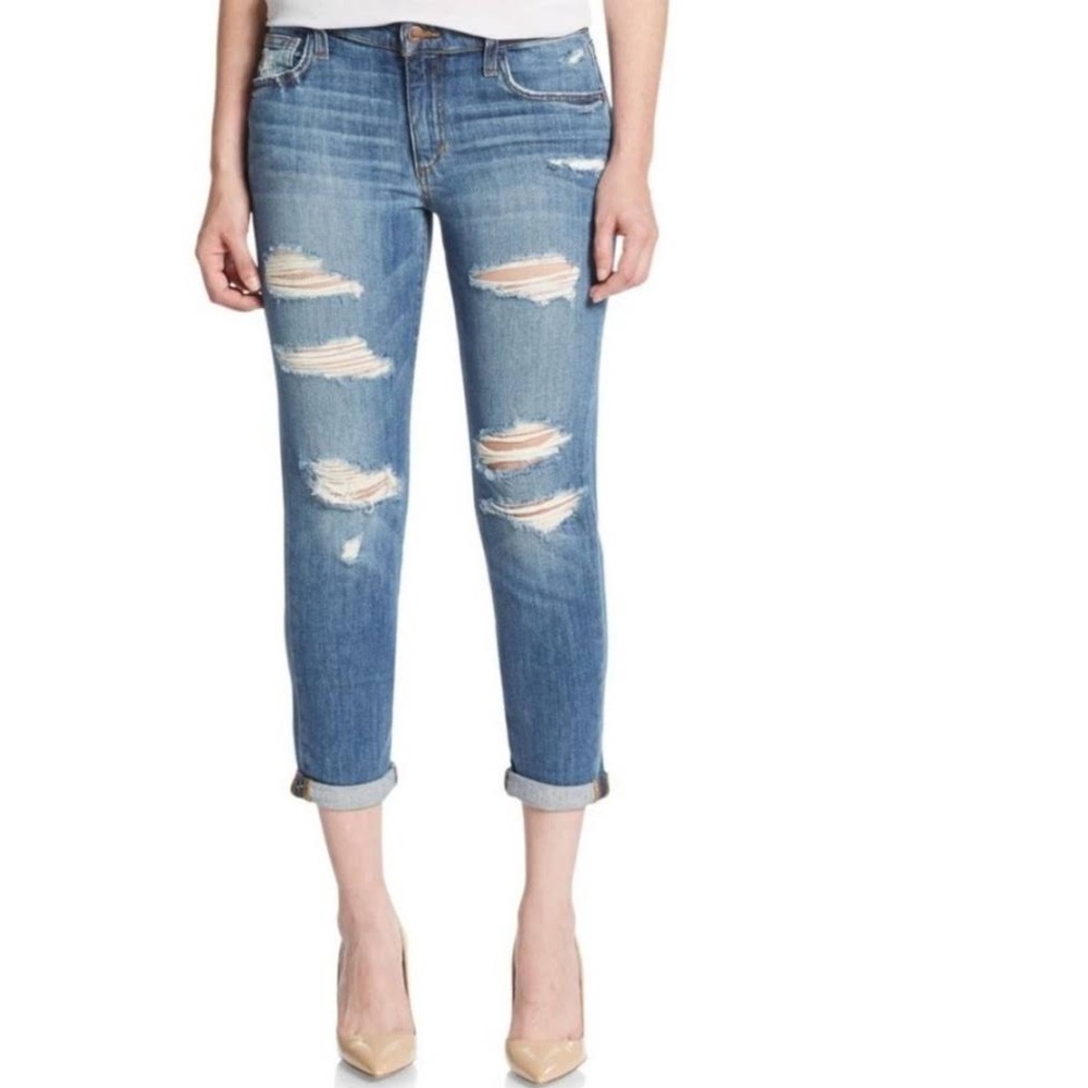 Joe’s Jeans Distressed Boyfriend Slim Crop
